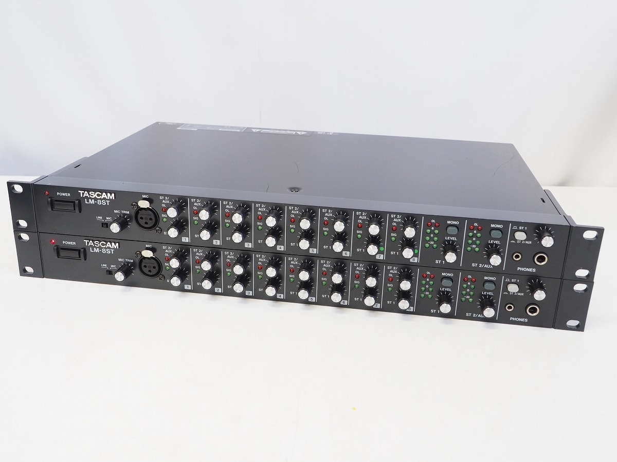 TASCAM LM-8ST ラインミキサー 2台セット 故障品 直せる方向けに 修理ベース 部品取りに *426869 870