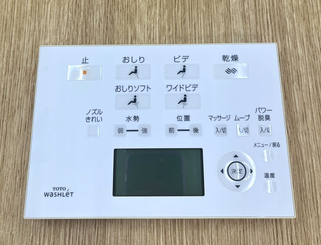 【582】TOTO/トートー/WASHLET/ウォシュレット/温水洗浄便座リモコン/操作パネル/ウォシュレットリモコン/通電確認済み/ゆうパケット可