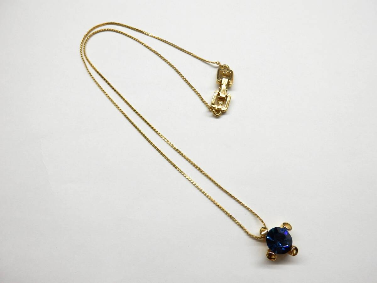 172H233I◆GIVENCHY ジバンシィ ロンドンブルートパーズ ネックレス ペンダント 中古