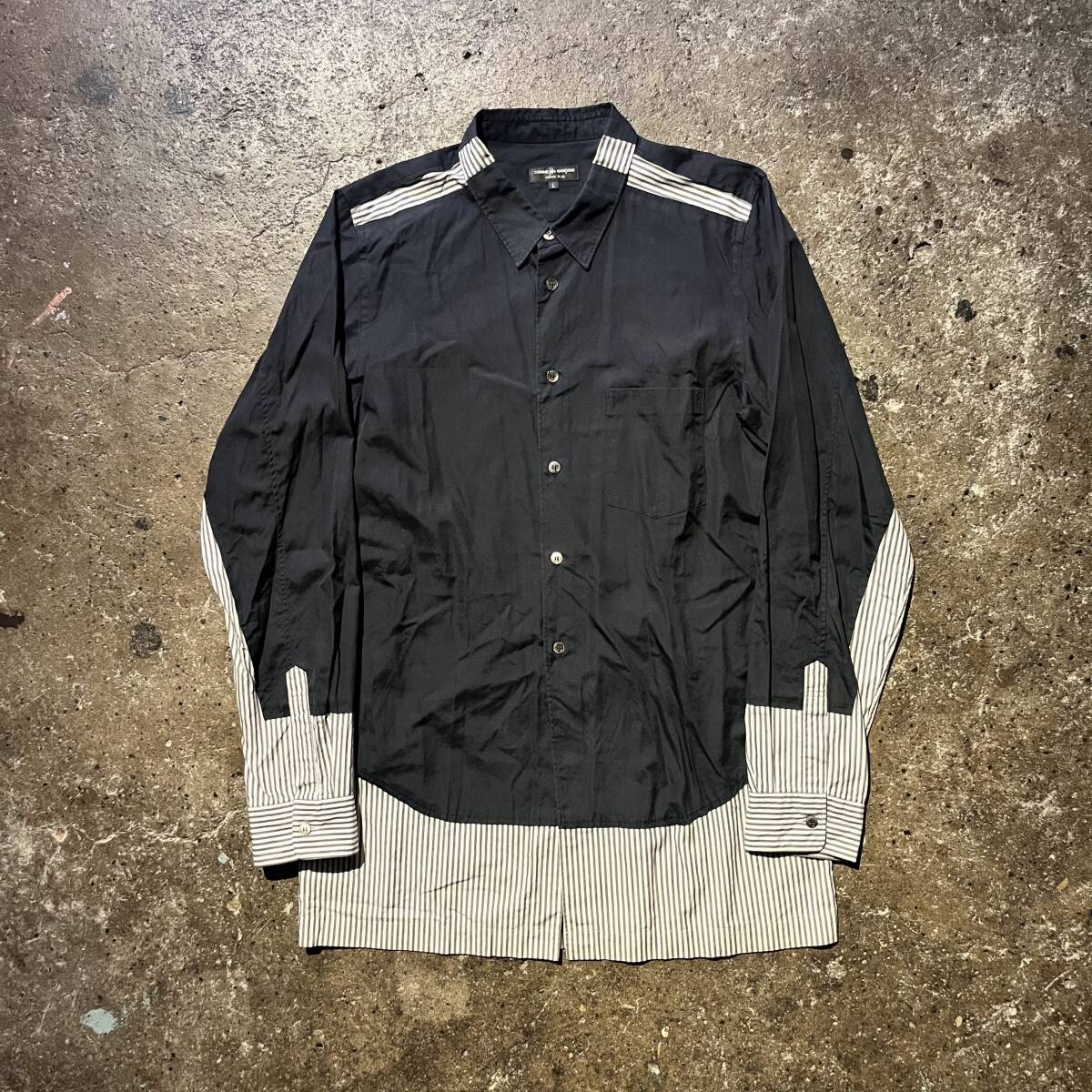 COMME des GARCONS HOMME PLUS 00aw ドッキングシャツ サイズL コムデギャルソンオムプリュス 2000aw AD2000 ドッキングロック期