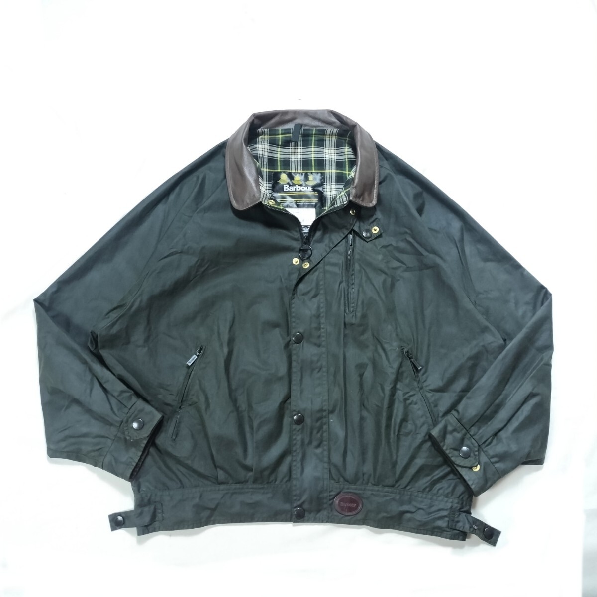 Mint　BARBOUR wax cotton blouson XL ビンテージ　バブアー ワックスコットンブルゾン　セージグリーン