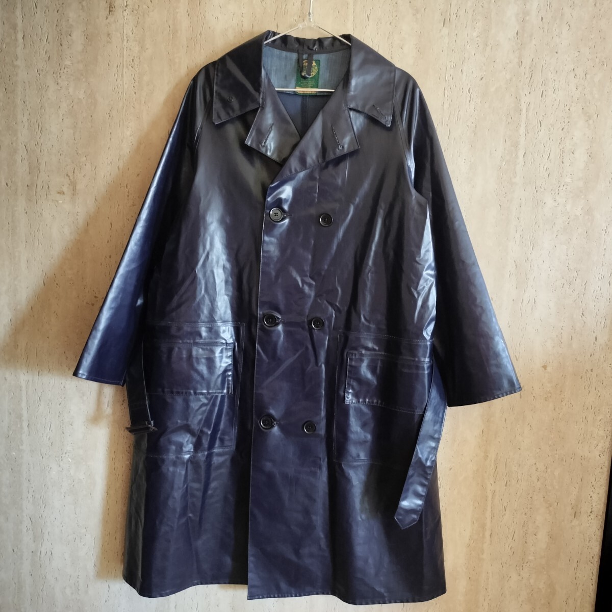 50s YARMOUTH OILSKINS PVC トレンチコート　ピーコート　ビンテージ　フィッシング　漁師　英国製