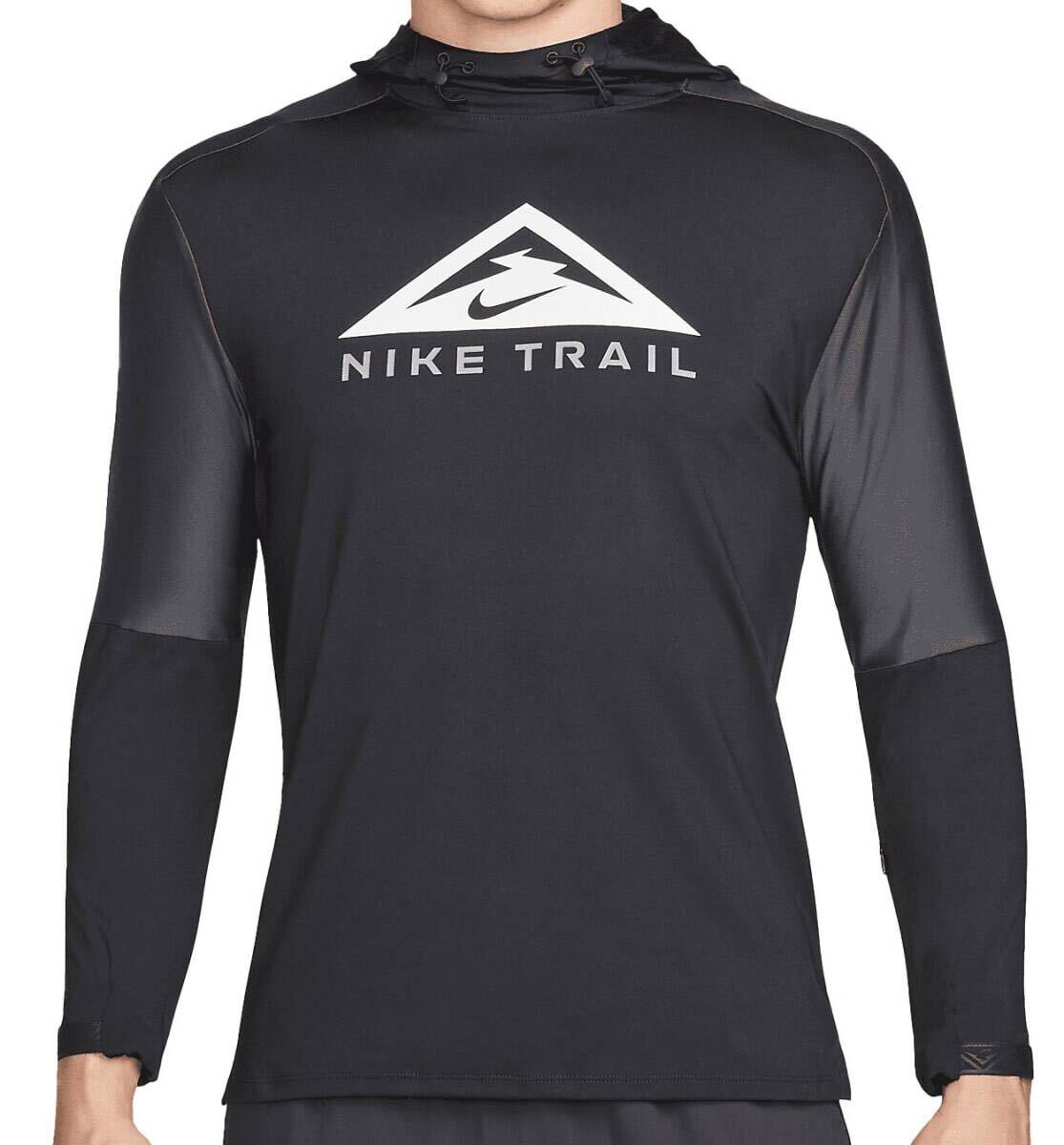 新品 送料込 NIKE DF TRAIL L/S GX HOODIE XLサイズ 黒/灰 ナイキ ドライフィット トレイル フーディ RUN ランニング 長袖 山道 アウトドア