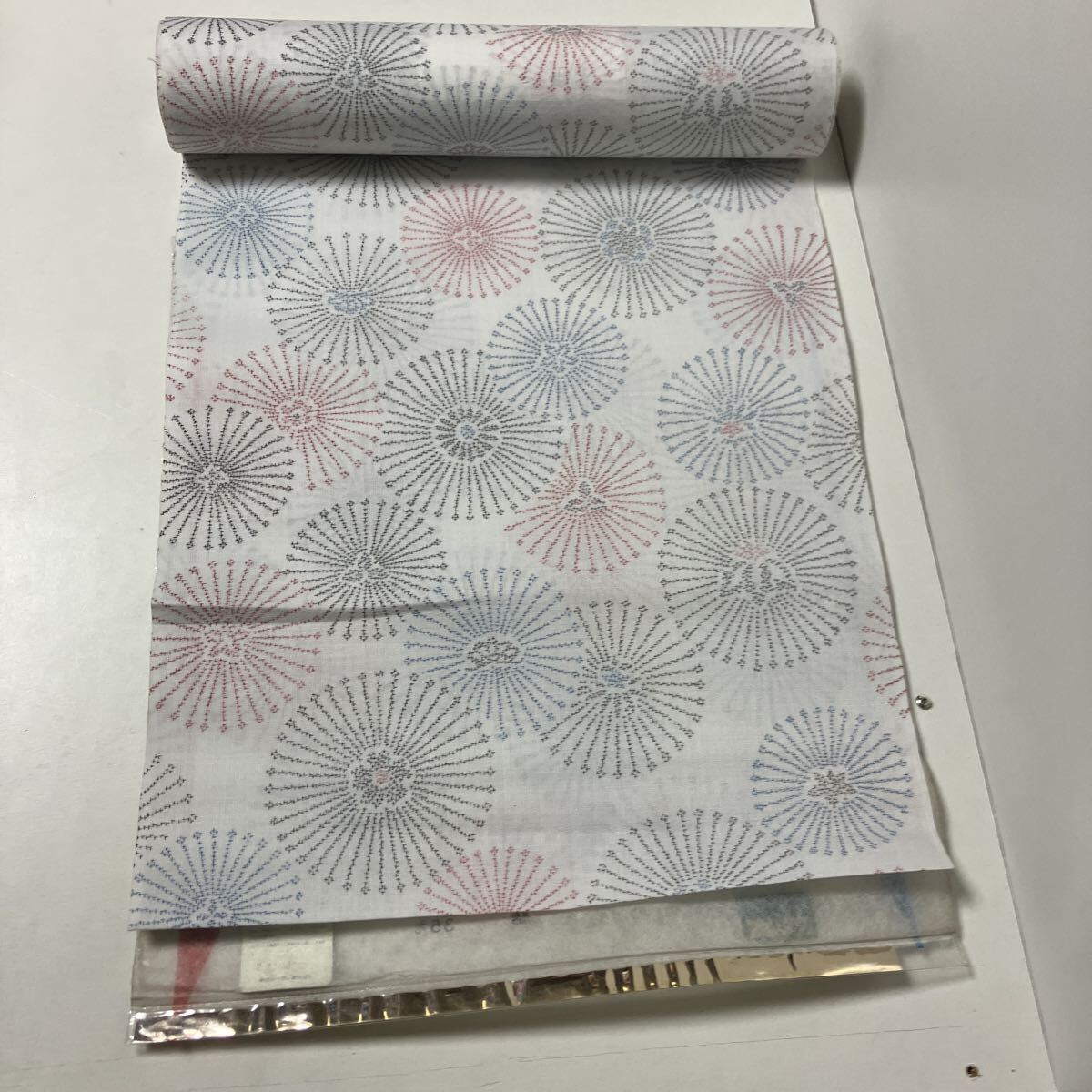  東レ バカンス　小紅きもの 　反物　幅36cm　ポリ65%　綿35%　未使用品 送料無料　