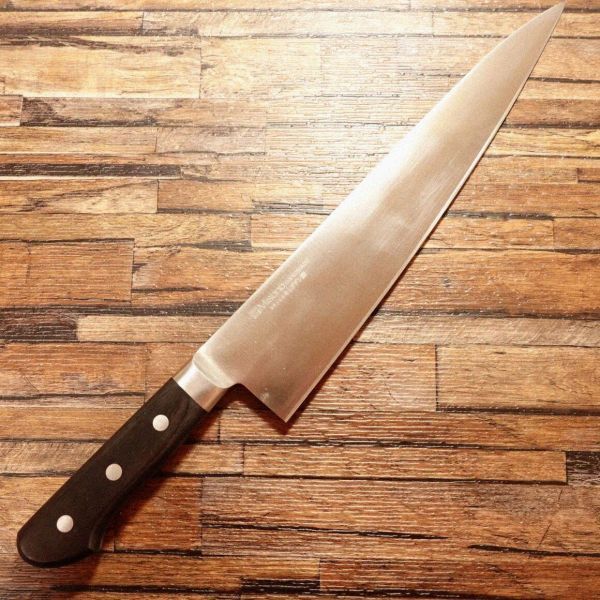 MISONO 牛刀 研ぎ済 シェフナイフ 片刃気味 8:2 万能包丁 ステンレス 300mm