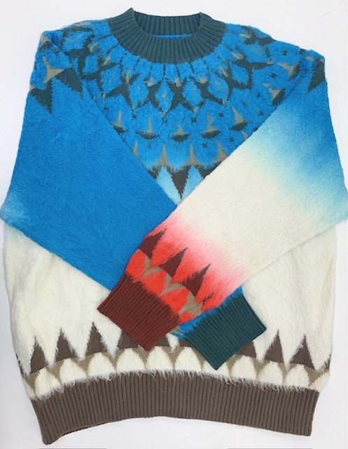 【美品】Sacai　サカイ　Jacquard Knit Pullover　24-03334M　ニット　プルオーバー　現状品　サイズ2