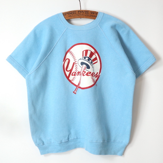 SPRUCE■NYヤンキース 半袖スウェットシャツ ライトブルー/XL 60S vintage 古着