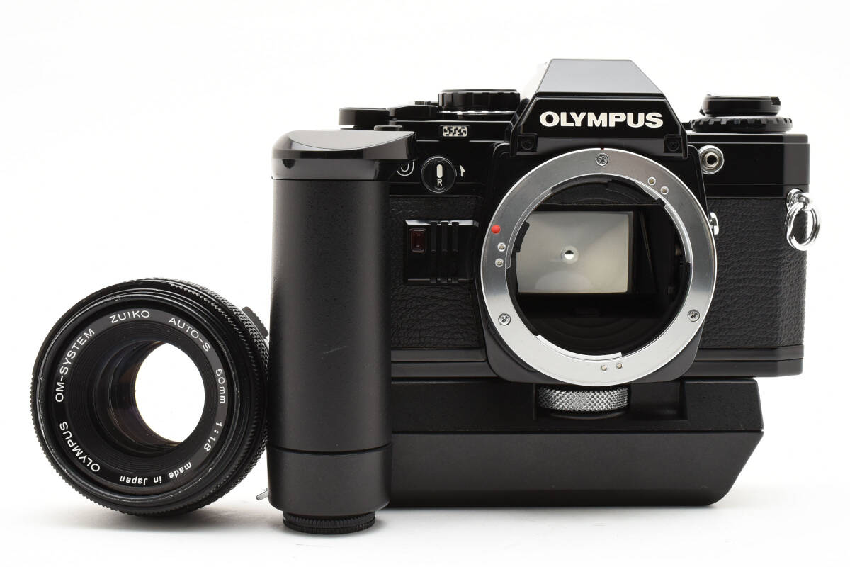 極美品 動作品 OLYMPUS オリンパス OM10 ブラック フィルムカメラ AUTO-S 50mm F1.8 マニュアルレンズ WINDER 2 ワインダー 2517828