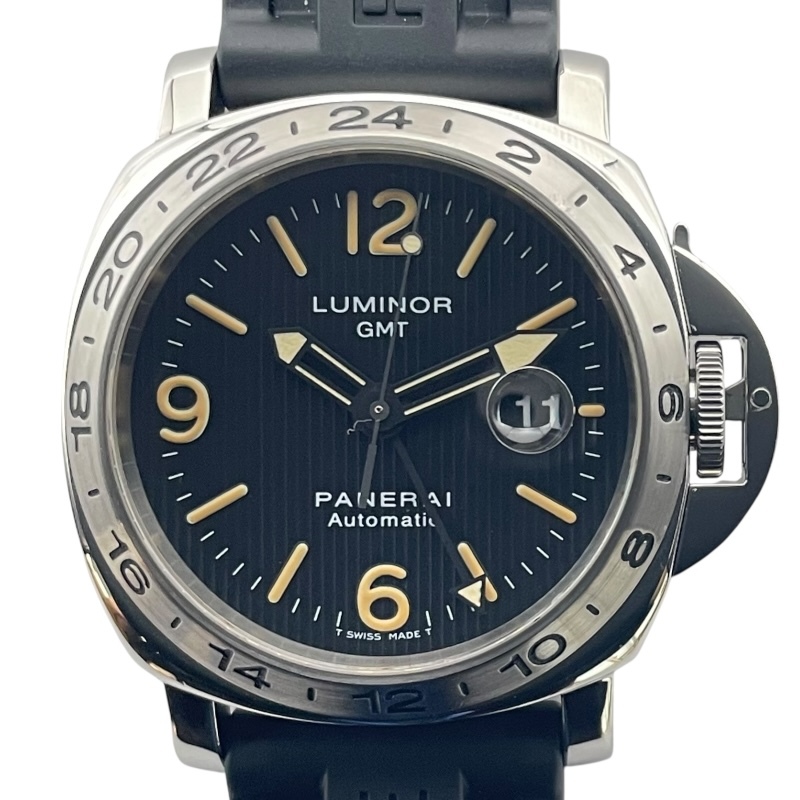 パネライ PANERAI ルミノール GMT フリンケ 世界1000本限定 PAM00029 ブラック SS 腕時計 メンズ 中古