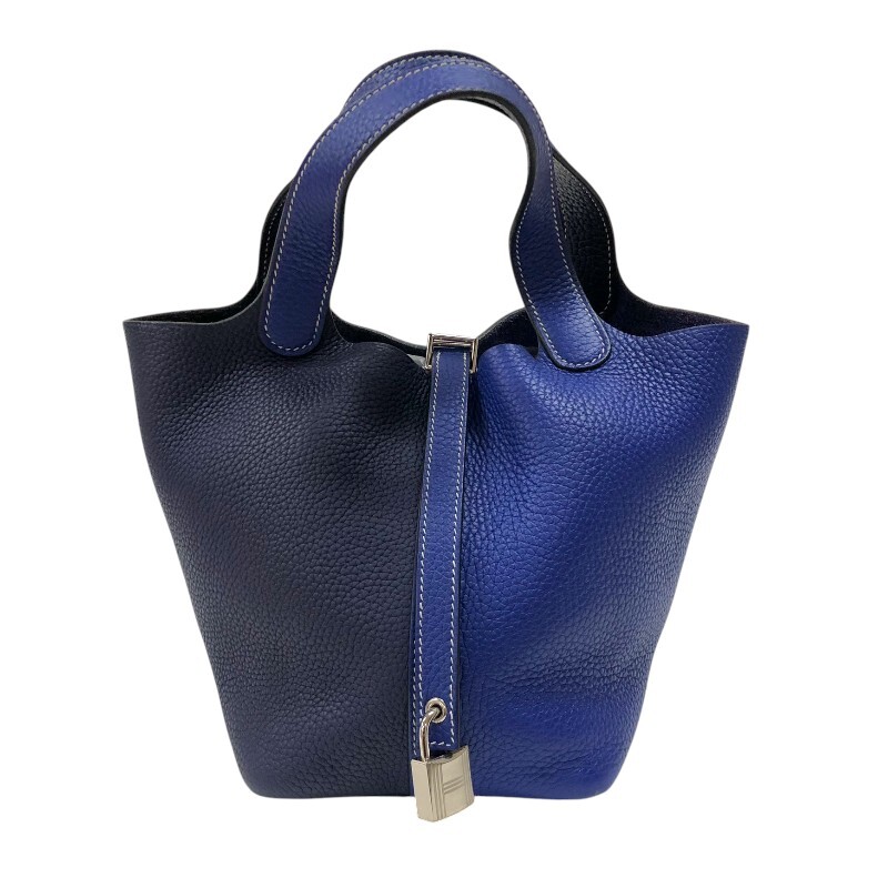 エルメス HERMES ピコタンロックPM カザック Z刻印　(2021年製) ブルーエレクトリック/ブルーアンクル ハンドバッグ レディース 中古