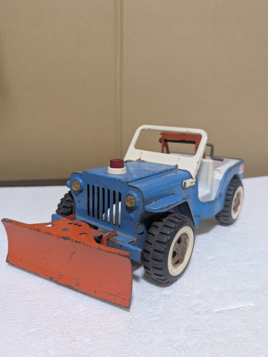 1960年代 当時物 昭和ブリキ ビンテージブリキ TONKA Tonka トンカ Jeep ジープ 除雪車 CAA WRECKER TRUCK ジープレッカー　トロントカナダ