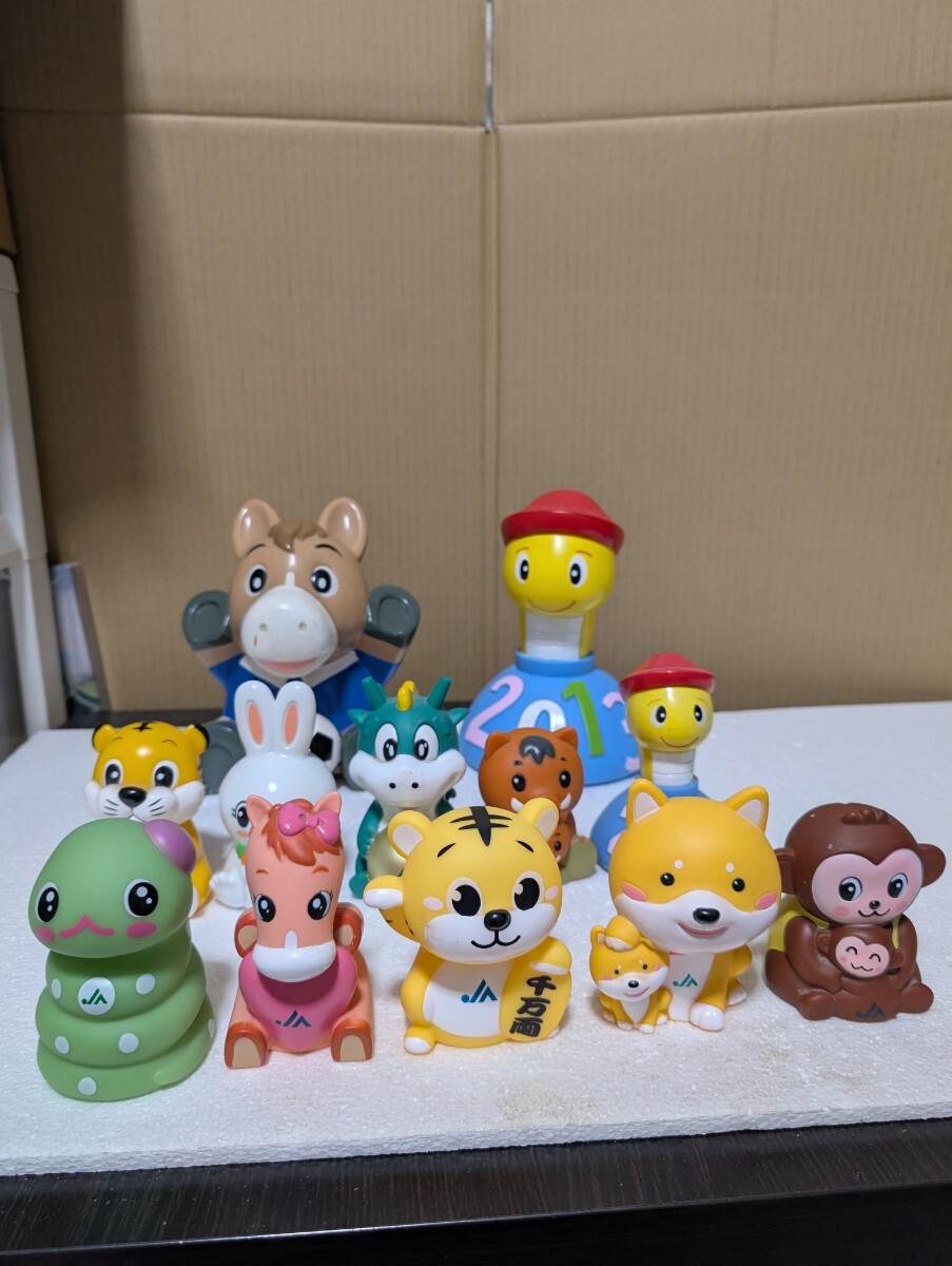 非売品 店頭ディスプレイ 企業ソフビ 貯金箱 JAバンク JABank 2個 通常版10個 企業貯金箱 企業ノベルティグッズ まとめて ソフビ貯金箱