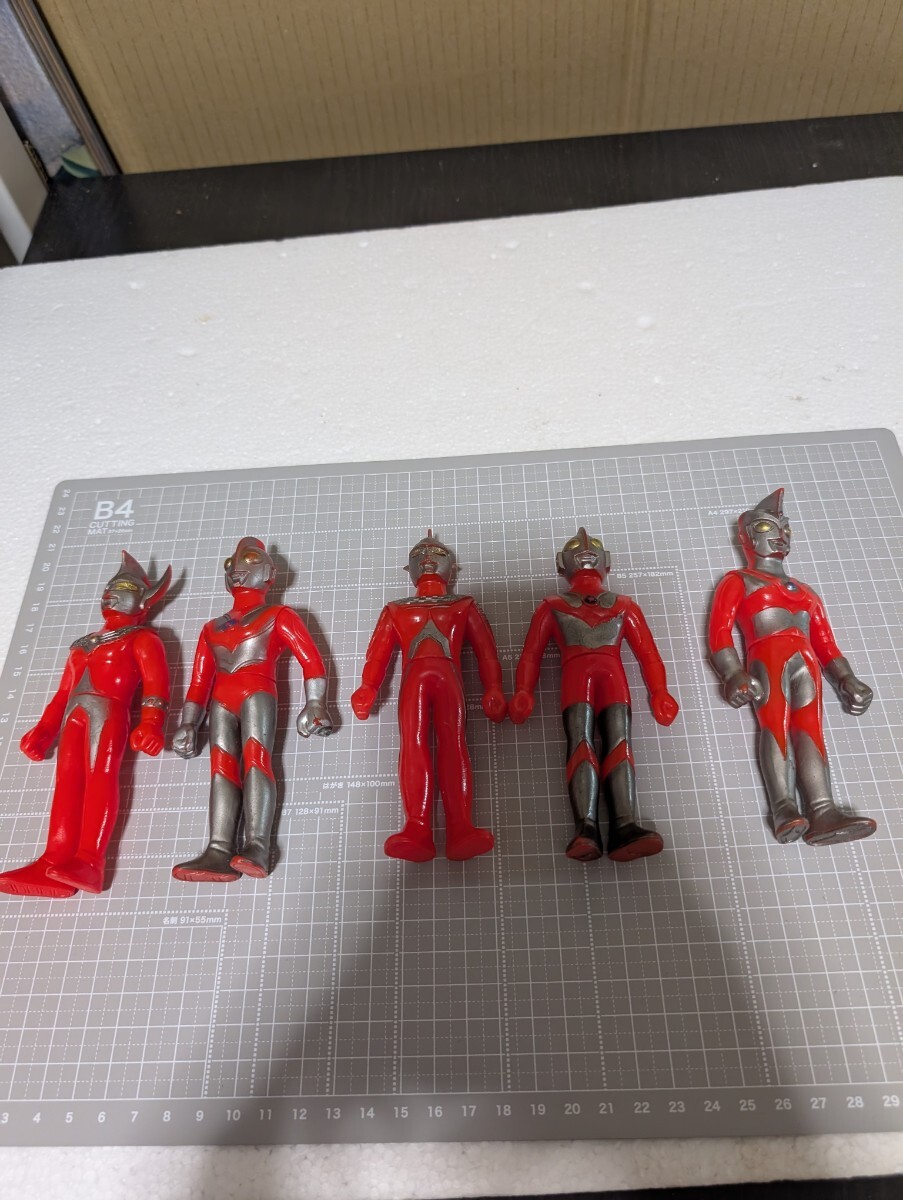 昭和当時物 ポピー POPY ウルトラマンソフビ 足形付き スタンダード 約13センチ ULTRAMAN エース タロウ シンマン ウルトラセブン 日本製