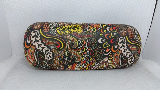 送料無料★ペイズリー柄★メガネハードケースＪＣ－１２００（新品未使用）ＢＲ
