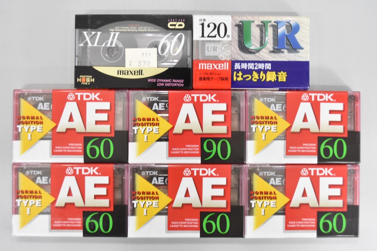 未開封 maxell XLⅡ 60 UR 120 TDK 60 90 カセットテープ 8点セット ハイポジション マクセル ハイポジ オーディオ機器 RQ-831G/511