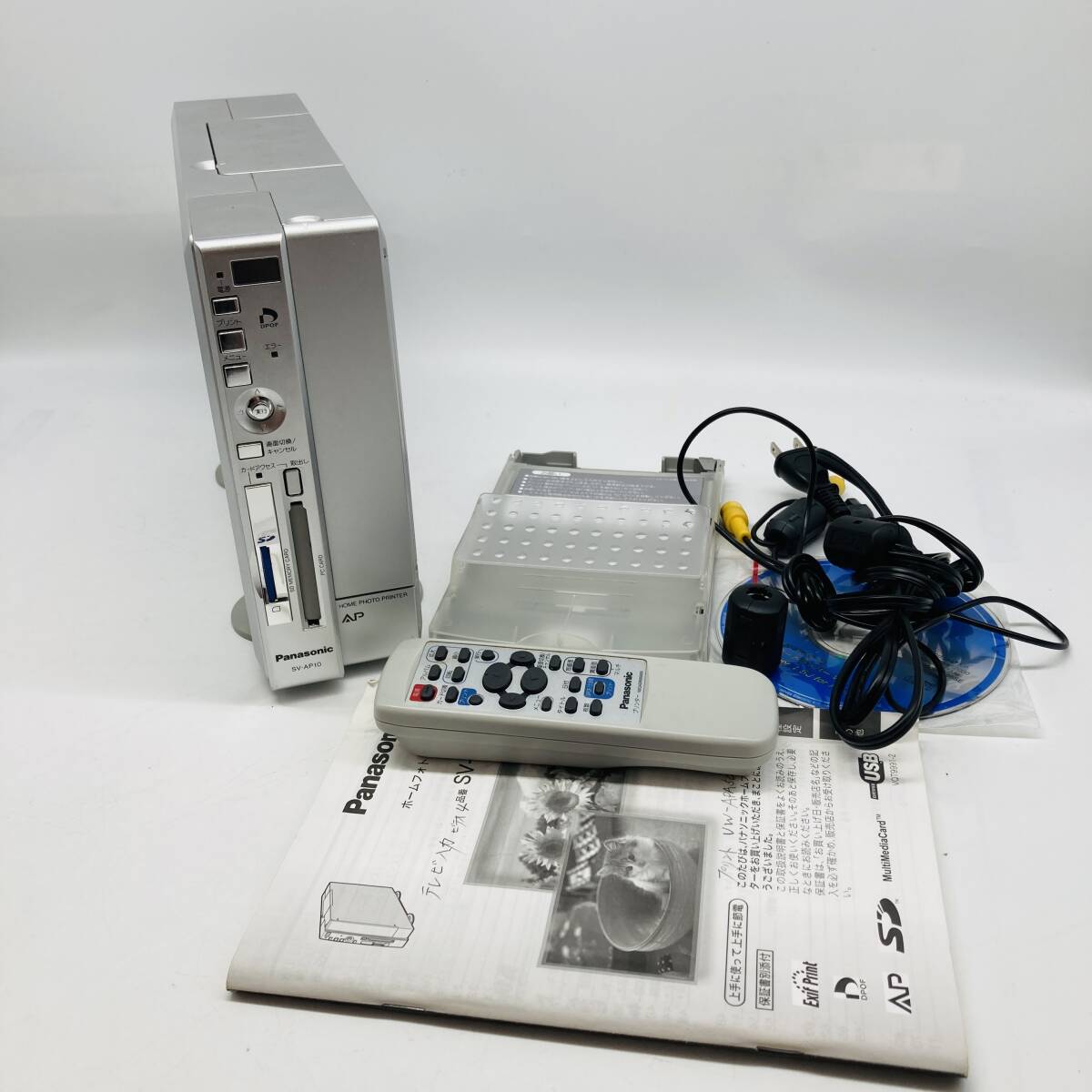 【5958】Panasonic SV-AP10 ホームフォトプリンター 通電確認済み 動作未確認 ジャンク 付属品有り パナソニック プリンター