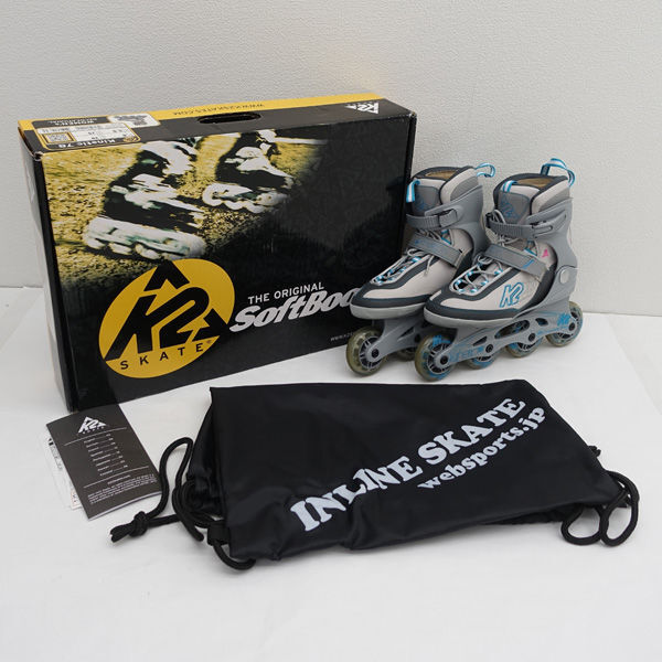 ★ K2 ケーツー Kinetic 78 インラインスケート グレー×ホワイト 25cm 中古品 箱付き (0220533484)
