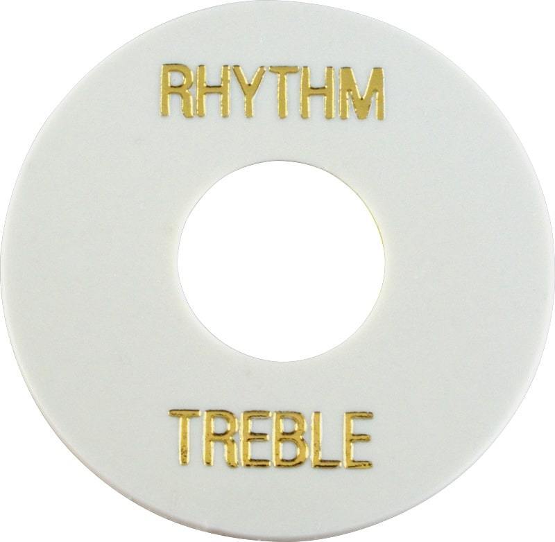 スイッチワッシャー Switchwashers - Rhythm / Treble, Gold Lettering, for Les Paul, White [送料170円から 同梱可]