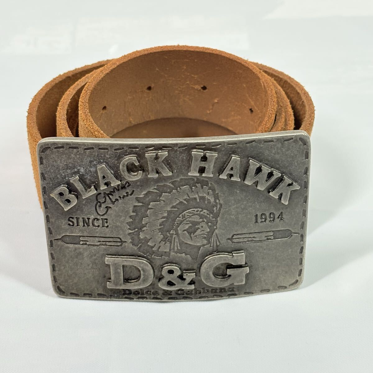 ドルチェ&ガッバーナ　ドルガバ　D&G イタリア製　スエードベルト　中古　古着