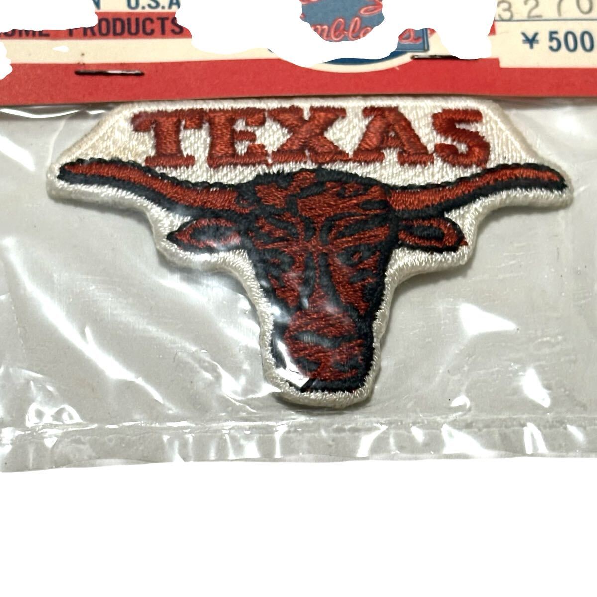 USA製 80s テキサス ncaa Texas longhorns patches. The University of Texas at Austin テキサス大学 オースティン校 パッチ 刺繍 