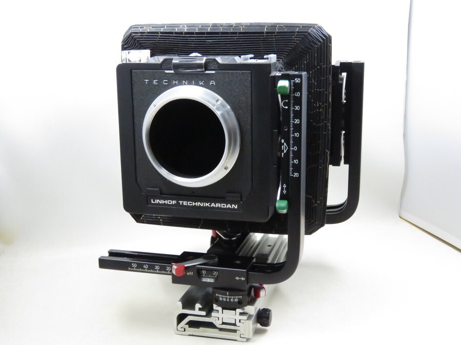 [22961W5]★超希少★Linhof リンホフ テクニカルダン45 レンズボード・純正ピントフード付き