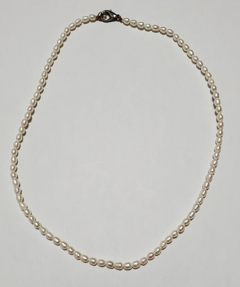 本真珠 ネックレス レディース　アクセサリー 41,5㎝ 8,3g きれいめ