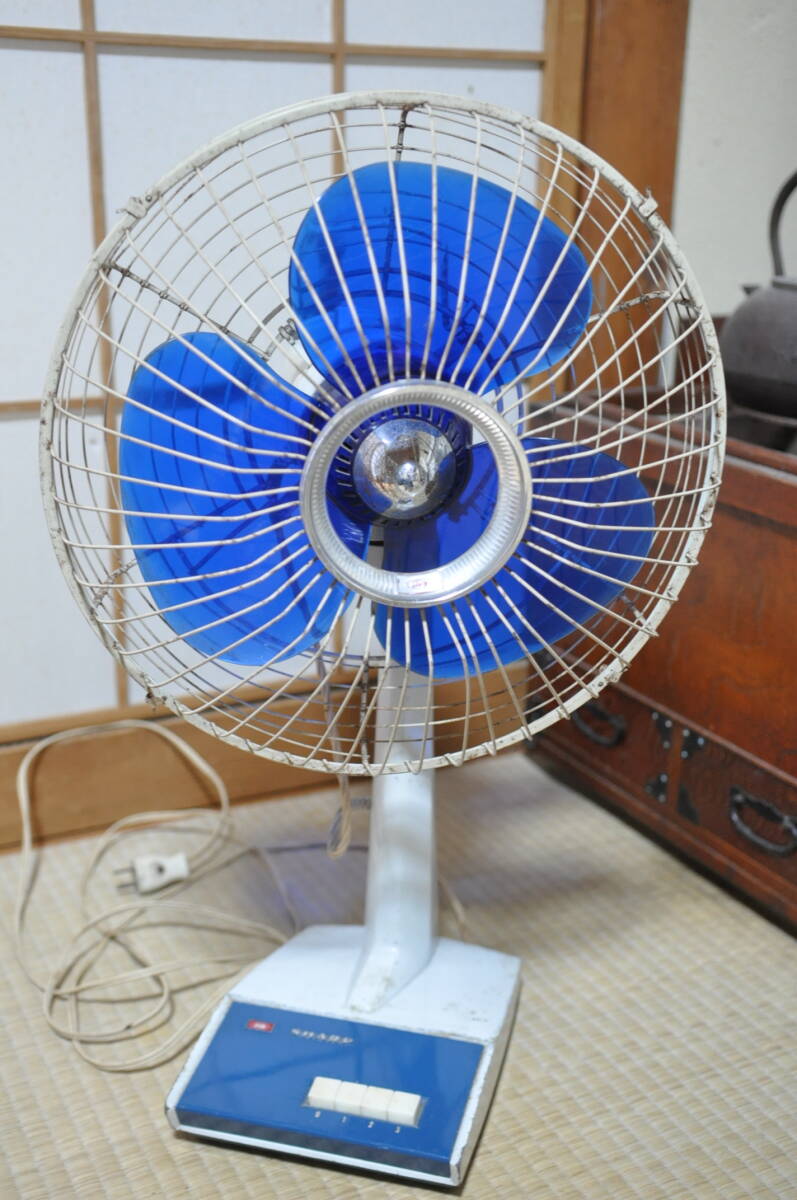 【完動品】昭和レトロ扇風機 3枚羽 シャープ PD-423 首振りOK