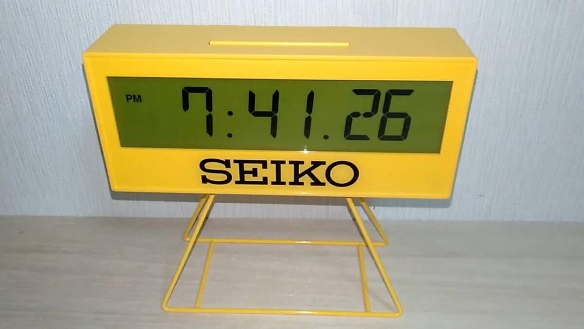 [m16602y k] SEIKO スポーツミニタイマークロック SQ817Y　セイコー