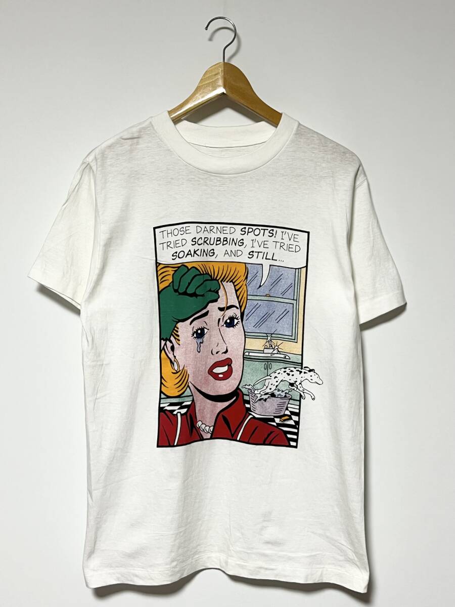 美品/90's★リキテンスタイン風 アート Tシャツ ホワイト ビンテージ