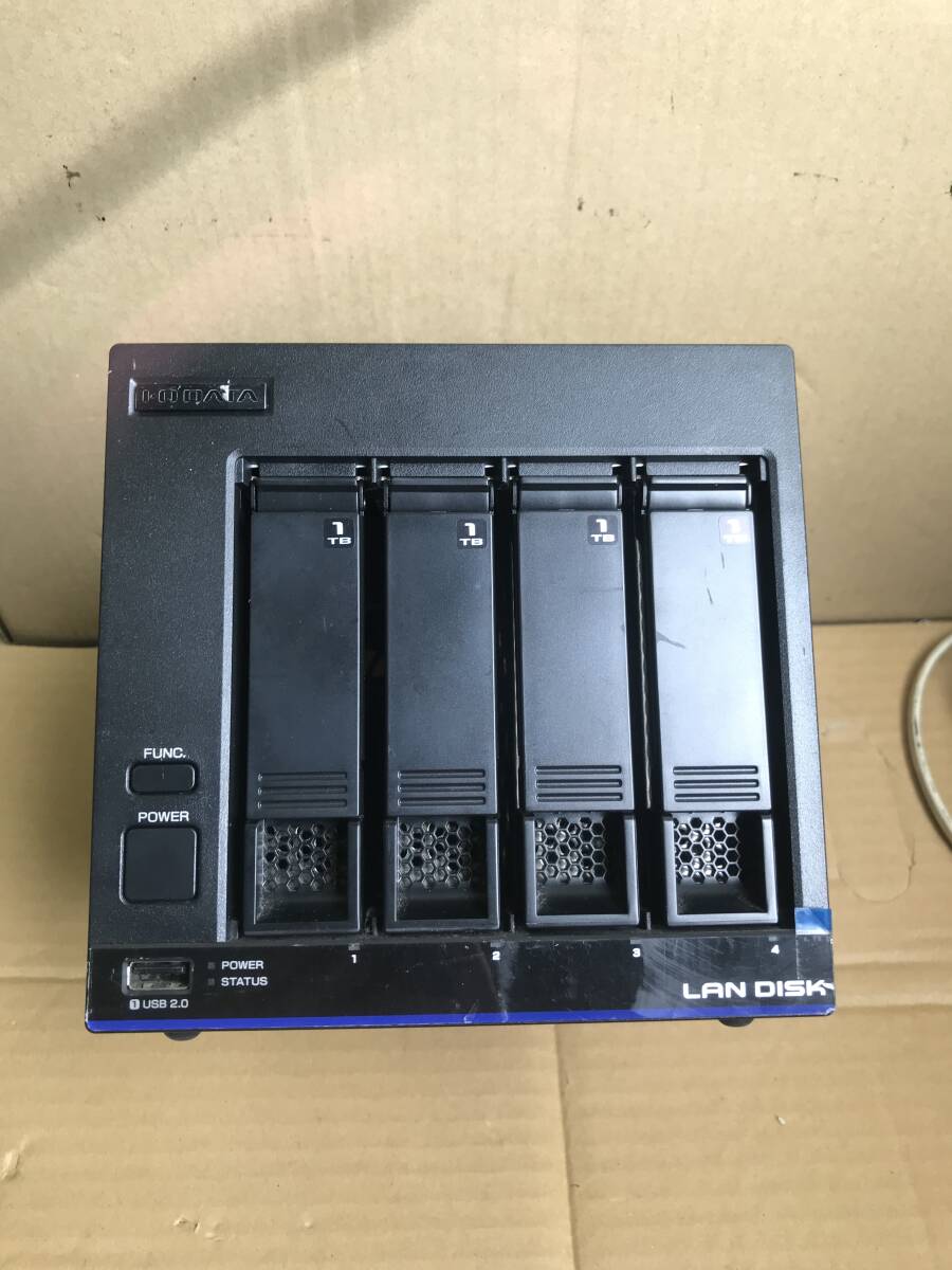 8★中古品 通電確認のみ I.O DATA HDL4-X4 NAS ネットワークHDD 4ドライブ HDD無し ケースのみ★