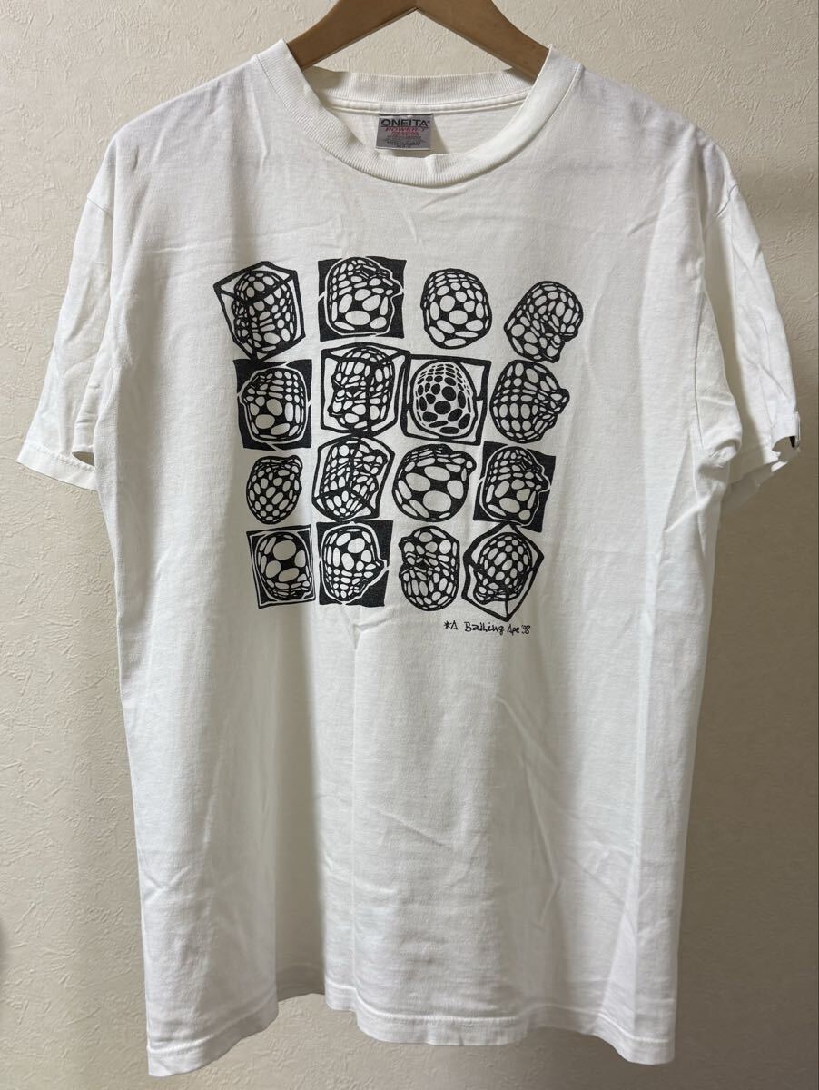 A BATHING APE ア ベイシング エイプ ONEITA ボディー T-シャツ 半袖 size M ホワイト 白 初期 半袖Tシャツ オニータ NIGO