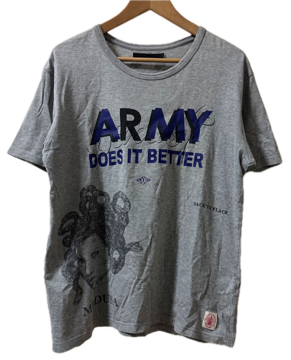 NEXUSⅦ ネクサスセブン Tシャツ size 38 MEDUSA メデューサ 半袖T-シャツ グレー ARMY nexus7