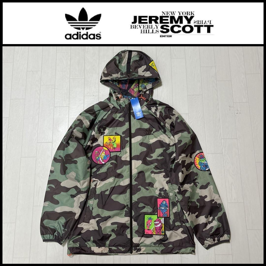 Lサイズ ★新品 アディダス × ジェレミースコット ウインドブレーカー 迷彩 カモフラ ジャケット アウター JEREMY SCOTT H53375