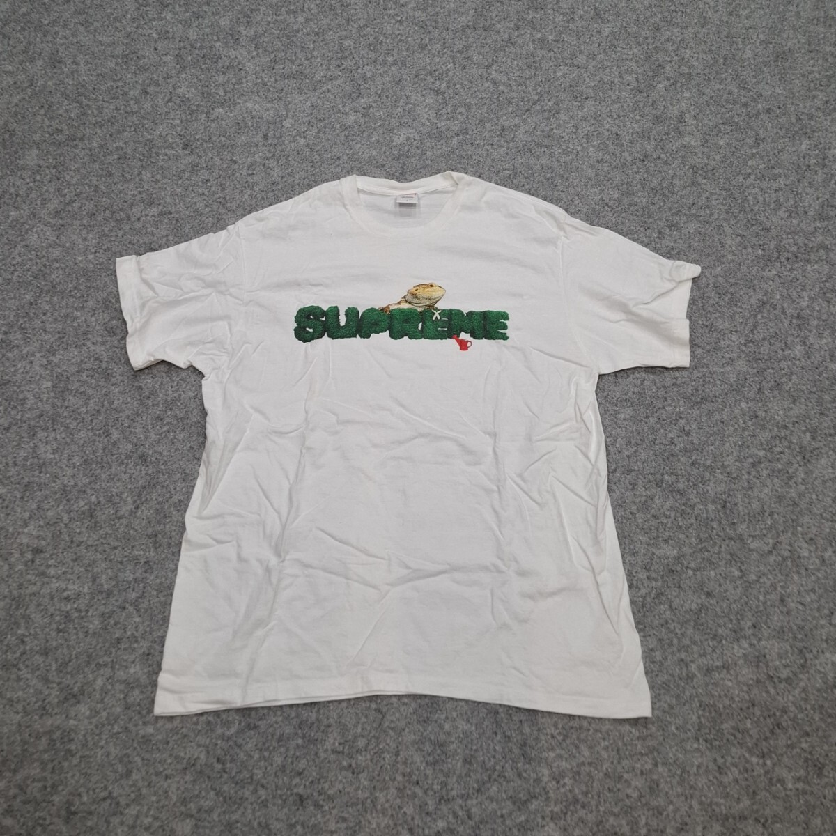 Supreme 20ss LIZARD TEE フトアゴヒゲトカゲ　 プリント Tシャツ シュプリーム L　白