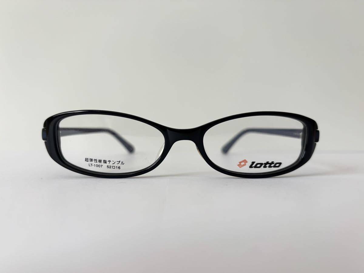 LOTTO ロット　眼鏡　新品　未使用　メンズ　プラスチック　セルフレーム　黒　ブラック　スポーティ　フルリム　めがね　カジュアル