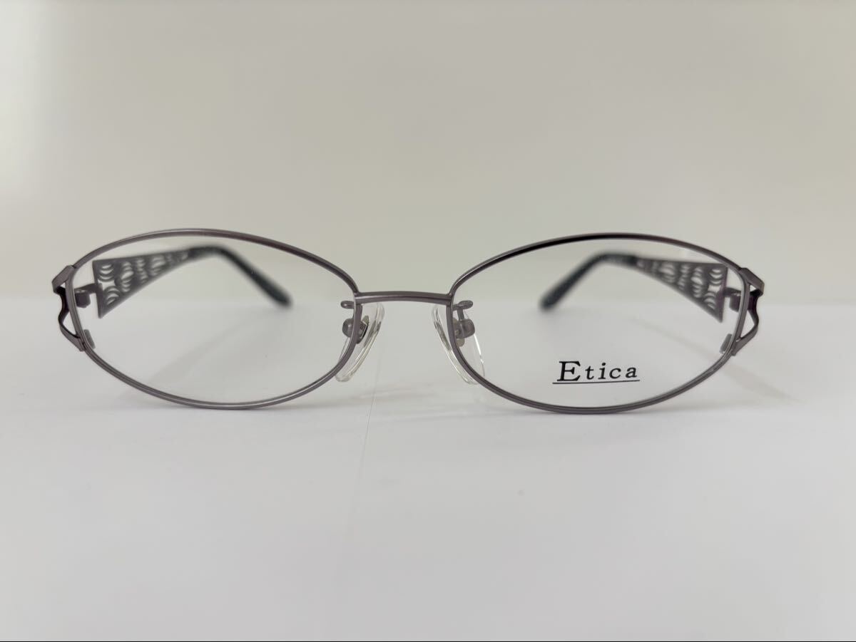 Etica 眼鏡　新品　未使用　レディース　バネ　メタル　パープル　紫　フルリム　中国製　めがね　メガネ