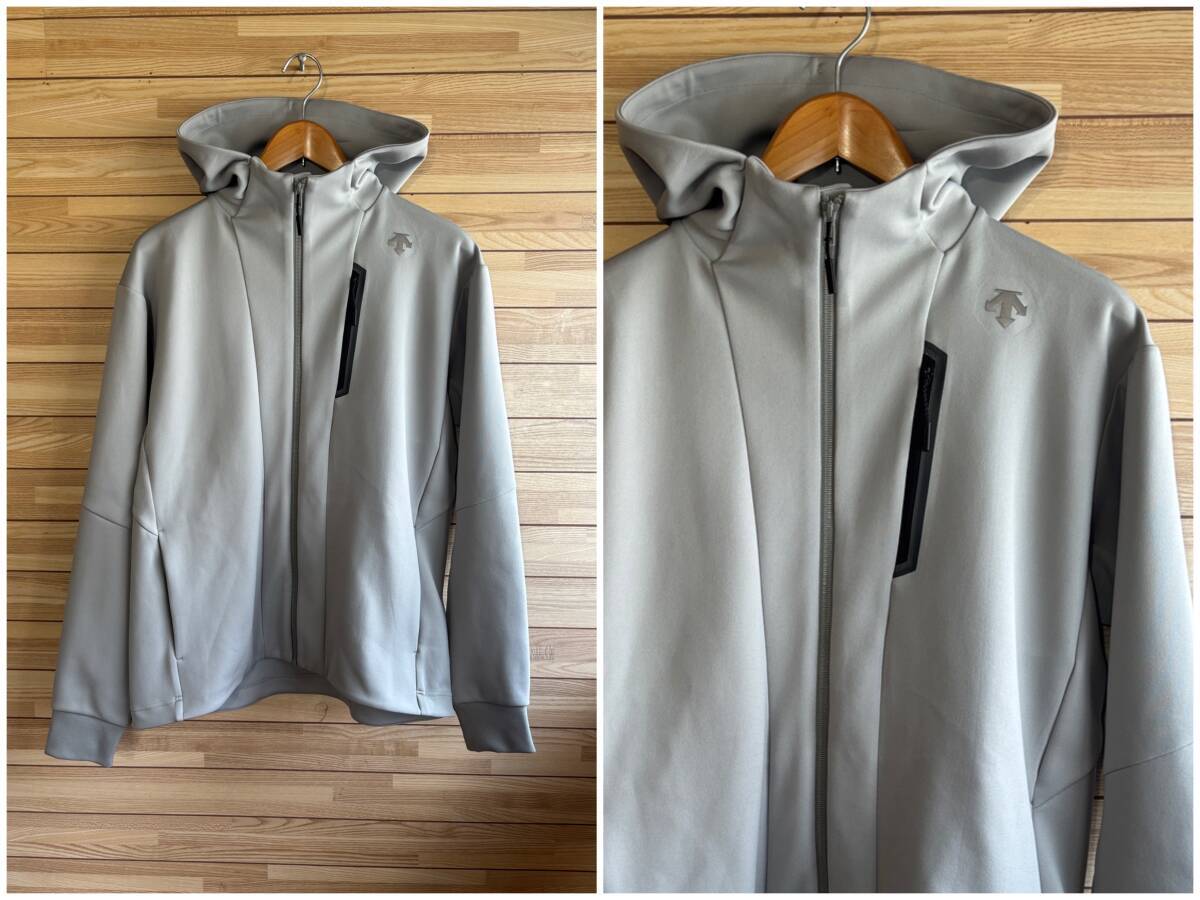 #セール★サイズ L★未使用★DESCENTE デサント ジップ パーカー グレー シンプル 春 秋 冬 秋冬★検: ZERO ゼロスタイル オルテライン ddd