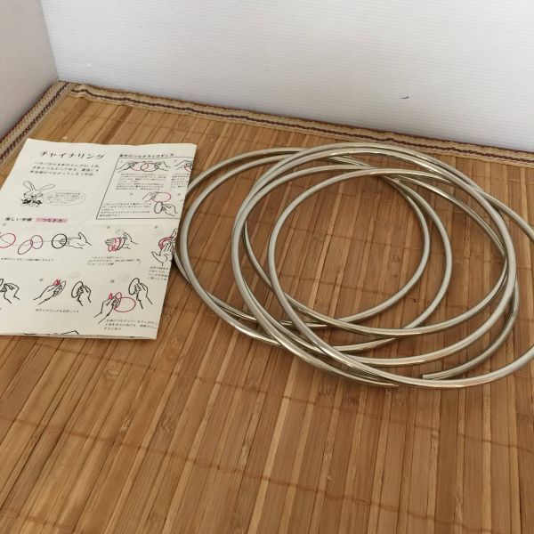 管エ【手品 マジック☆美品☆ チャイナリング 6本 直径20㎝ テンヨー 大きい パーティーグッズ ギミック マジシャン トリック