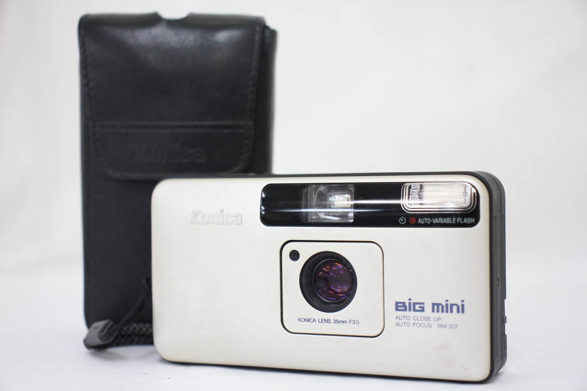 【返品保証】 コニカ KONICA Big mini BM-201 35mm F3.5 ソフトケース付き コンパクトカメラ e2744
