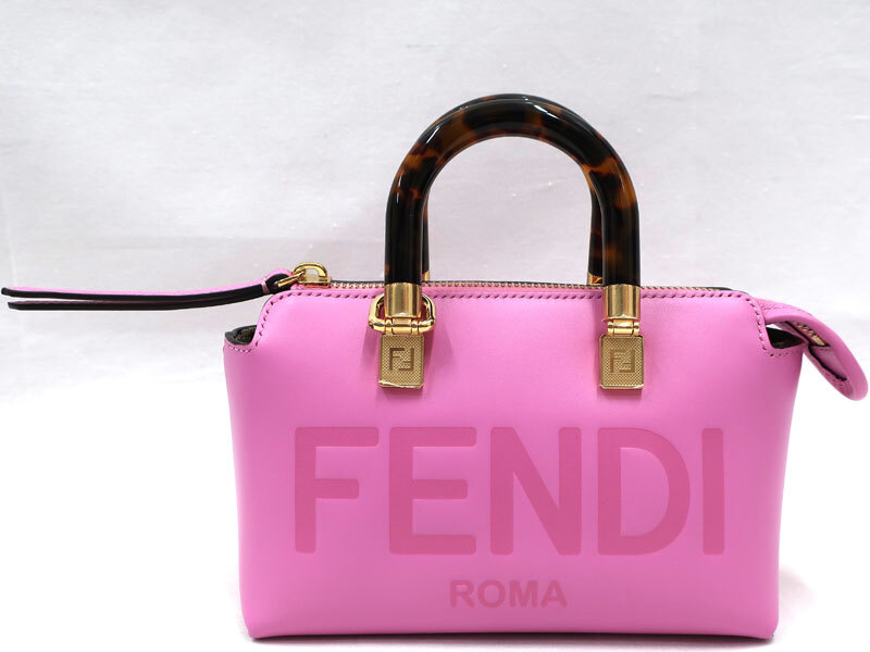 【美品】FENDI/フェンディ バイザウェイ ミニ ２ＷＡＹショルダーバッグ レザー ピンク ショルダーバッグ 700090030