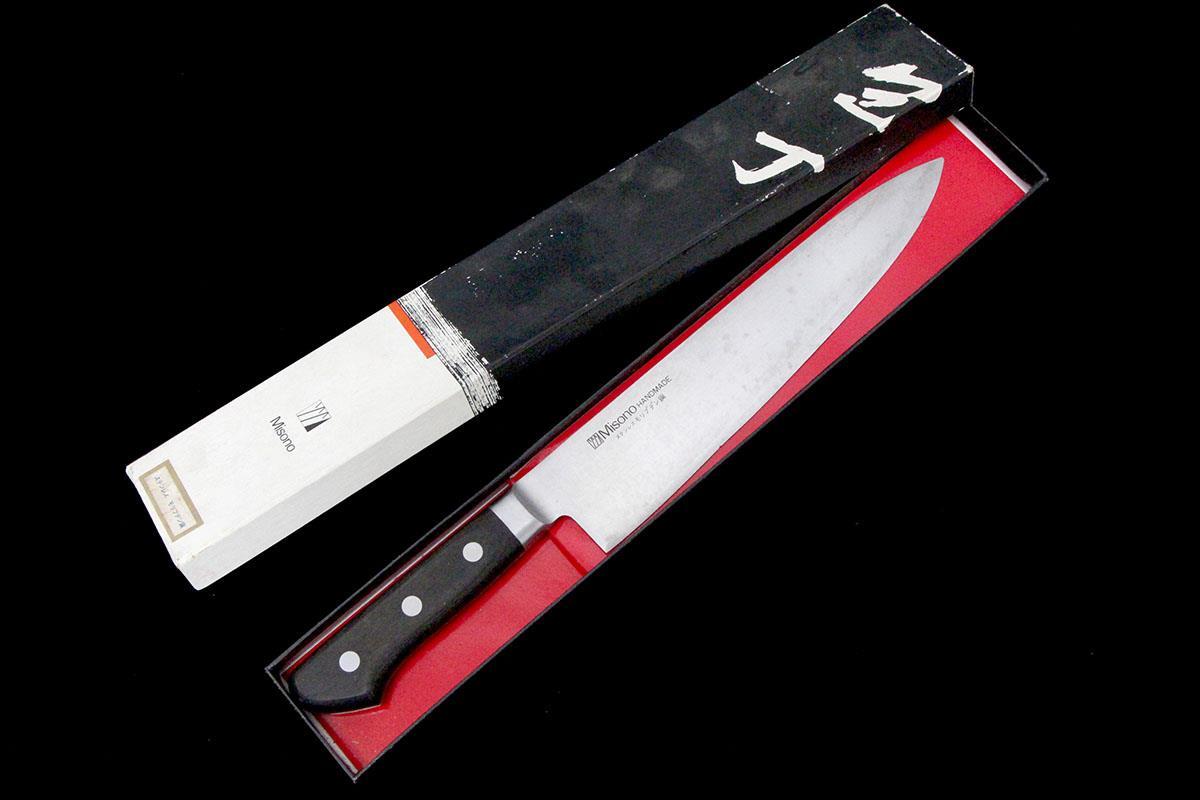 並品｜ミソノ 牛刀 洋包丁 230mm ステンレスモリブデン鋼 鍔付き柄 箱付 KN02-A10961-2L2B