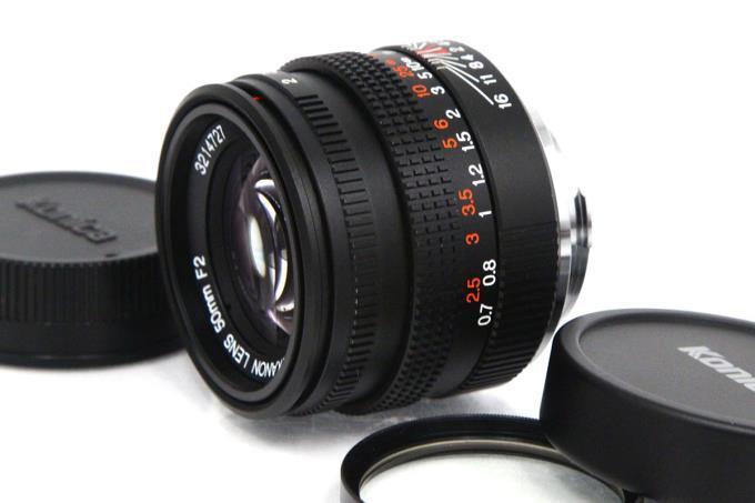 【全額返金保証】美品｜コニカ M-HEXANON LENS 50mm F2 コニカKMマウント用 γA3534-2R1B