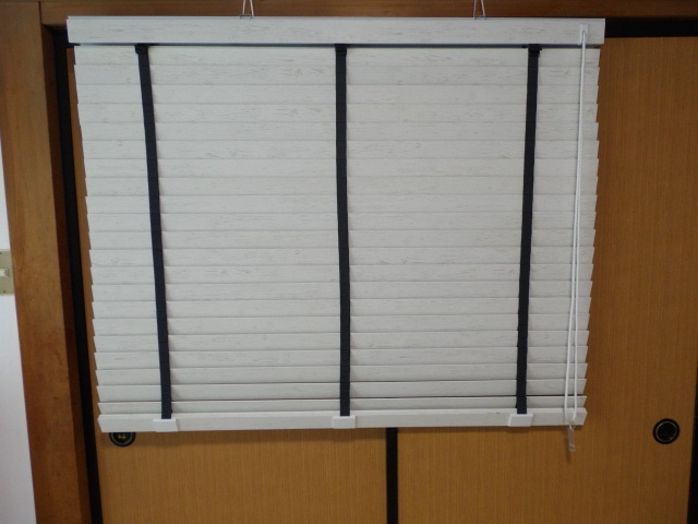 30 モデルルーム展示品 タチカワ ウッドブラインド シェード ロールカーテン リノベーション 高級 W1260