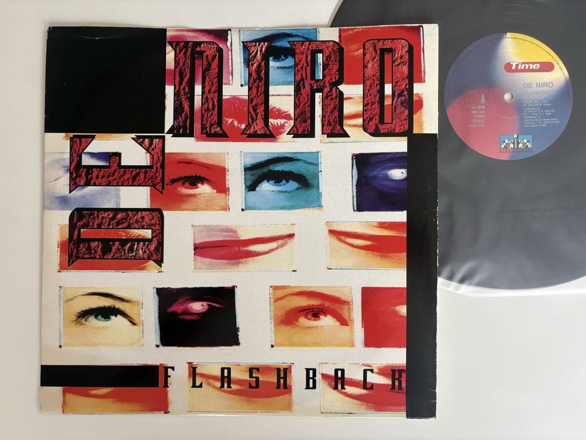【94年伊Ori】DE NIRO / FLASHBACK (Extended,Vocal Mix,Edit,Inst,Dub) 12inch TIME RECORDS ITALY TRD1431 デ・ニーロ,Hi-NRG,EUROBEAT,