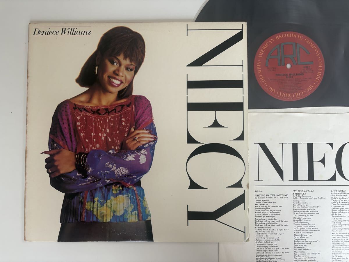 【盤良好/82年US Ori】Deniece Williams / NIECY LP ARC/COLUMBIA FC37952 デニース・ウィリアムス,ミラクル・ラヴ,サンプリングネタ,
