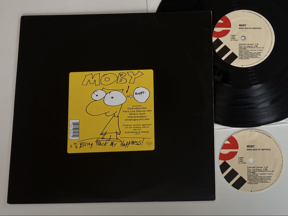 MOBY / Bring Back My Happiness! 4MIX 12inch ELEKTRA US盤 モービー,95年シングル,Everything Is Wrong,Josh Wink,Saundra Williams,