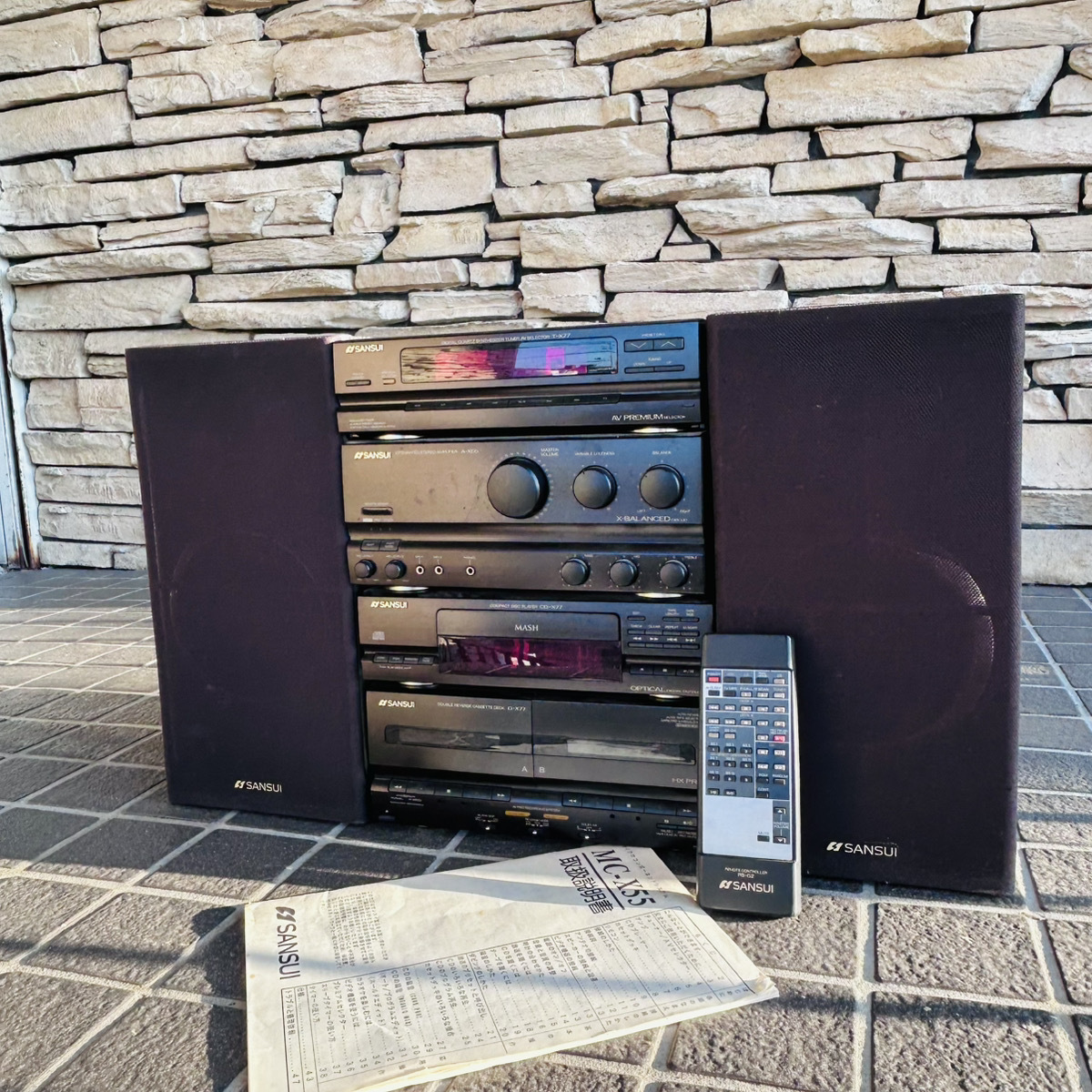 札幌発 SANSUI システムコンポ D-X77 CD-X77 A-X55 T-X77 S-X55 サンスイ 山水 【現状販売品】 25I 北DO3