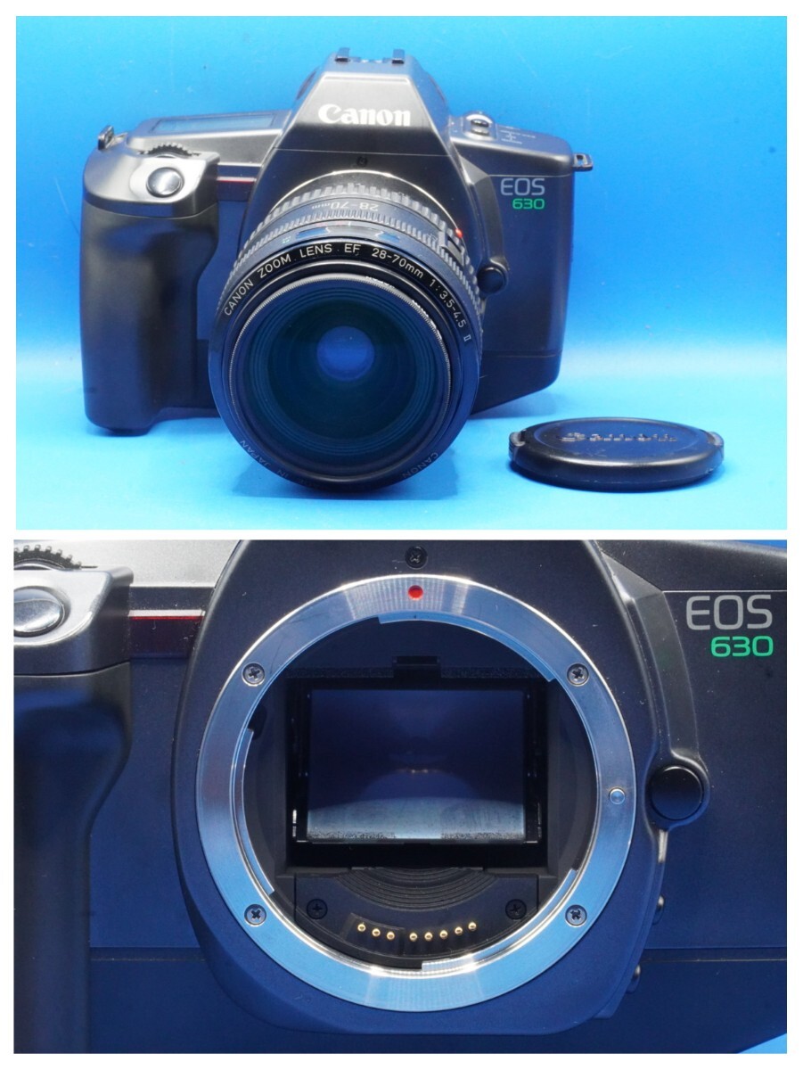 キヤノン フィルム一眼レフカメラ(Canon EOS 630 QD),レンズ(EF28-70mm F3.5-4.5 II) 動作確認済品 レンズ前キャップ,保護フィルター付属