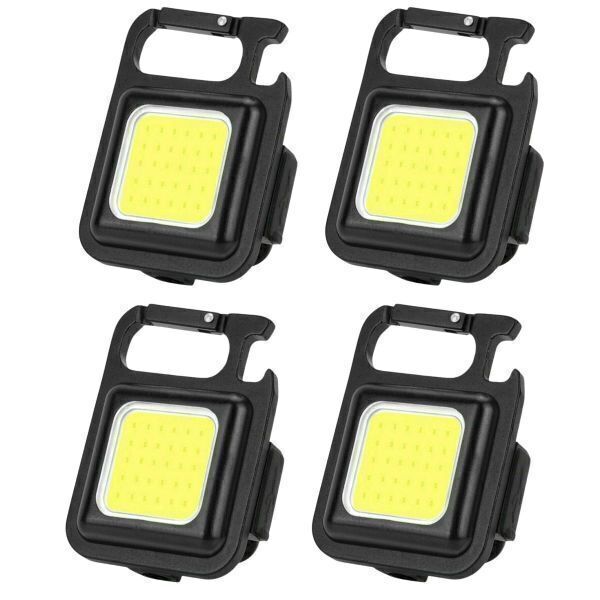 【複数セット落札可】懐中電灯 LED COBライト LEDライト 屋外 防水 充電式 USB 作業 小型 LED投光器 ミニ アウトドア キャンプ 軽量 4個