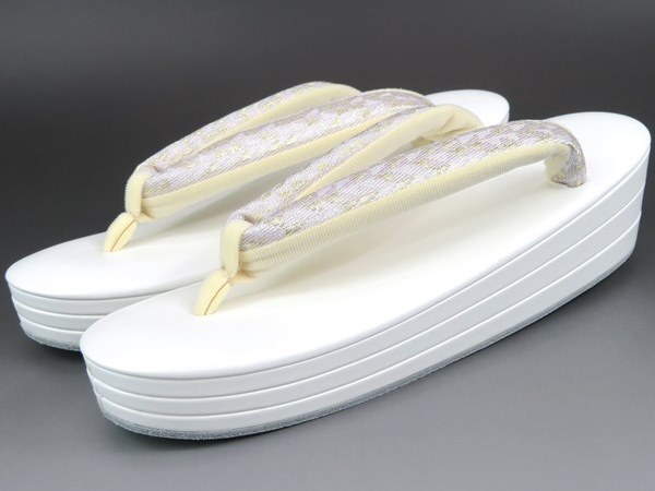 【 京都 銘織つづれ錦 】 ３枚通し　草履　Ｌサイズ (訳) 新品 サンプル品